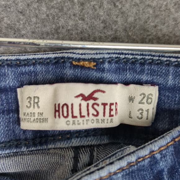 Hollister Jeans Women Size 3R 26x31 Blue Denim Skinny Fit - Picture 13 of 14